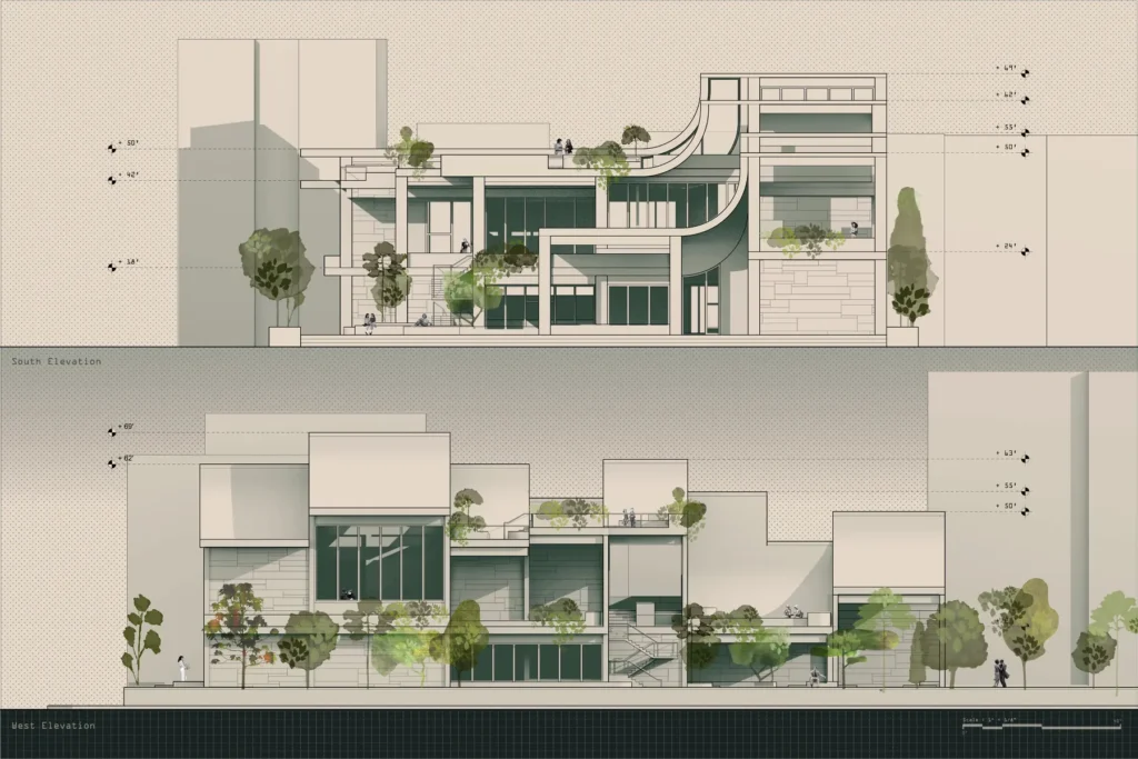 Architectural Section Rendering – BIM Architecture Design