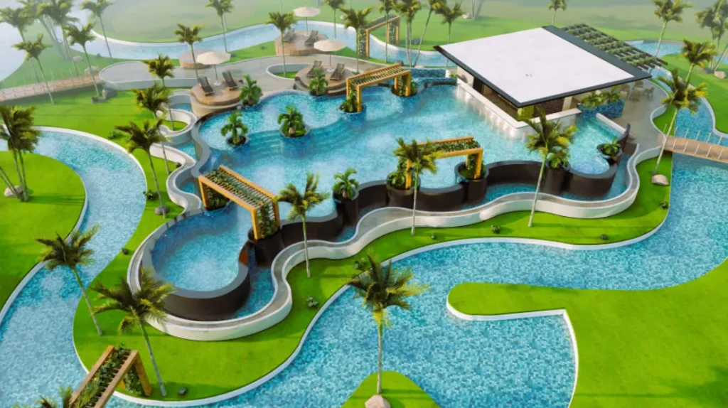 Olympic Lagoon Resort Pool Render – BIM Architecture Design