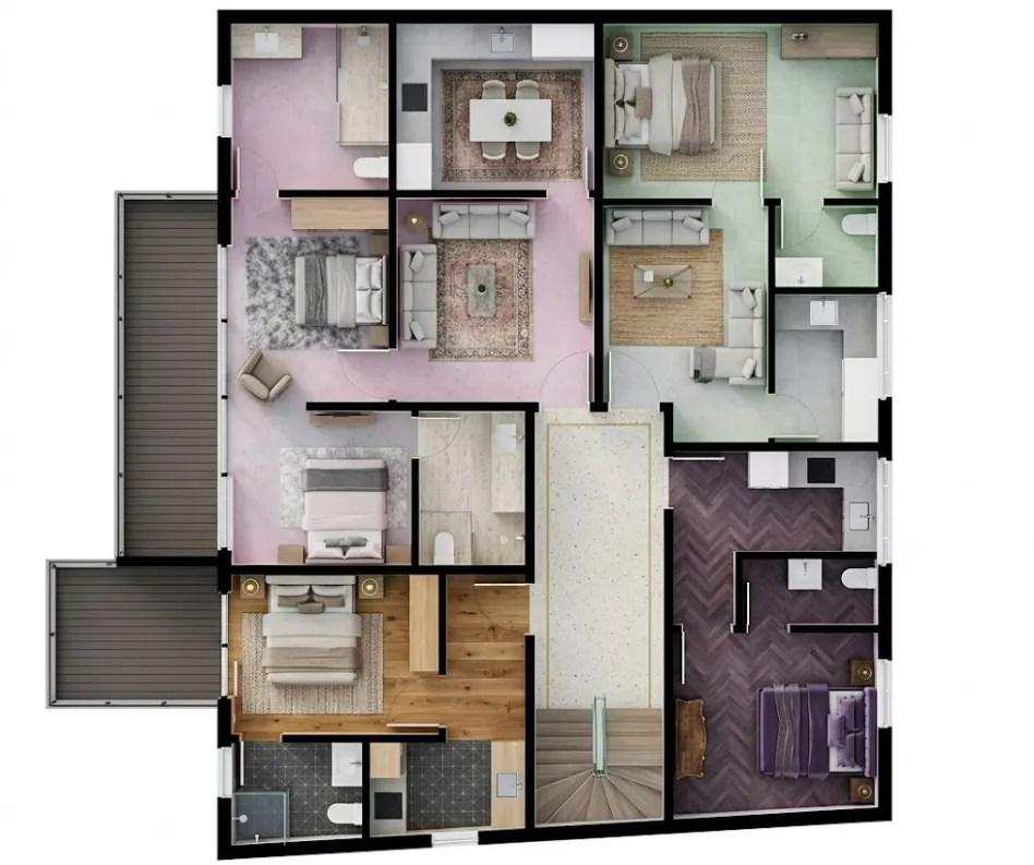 Seven Park Commercial Floor Plan – BIM Architecture Design