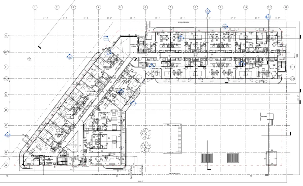 Urban Mixed Use Development Floor Plan – BIM Architecture Design